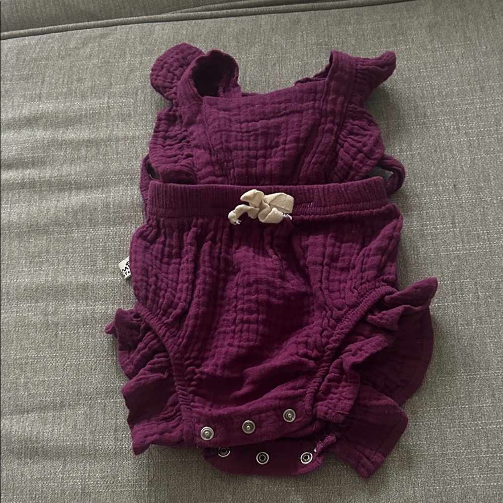 Adorable Plum Ruffled Diaper Cover